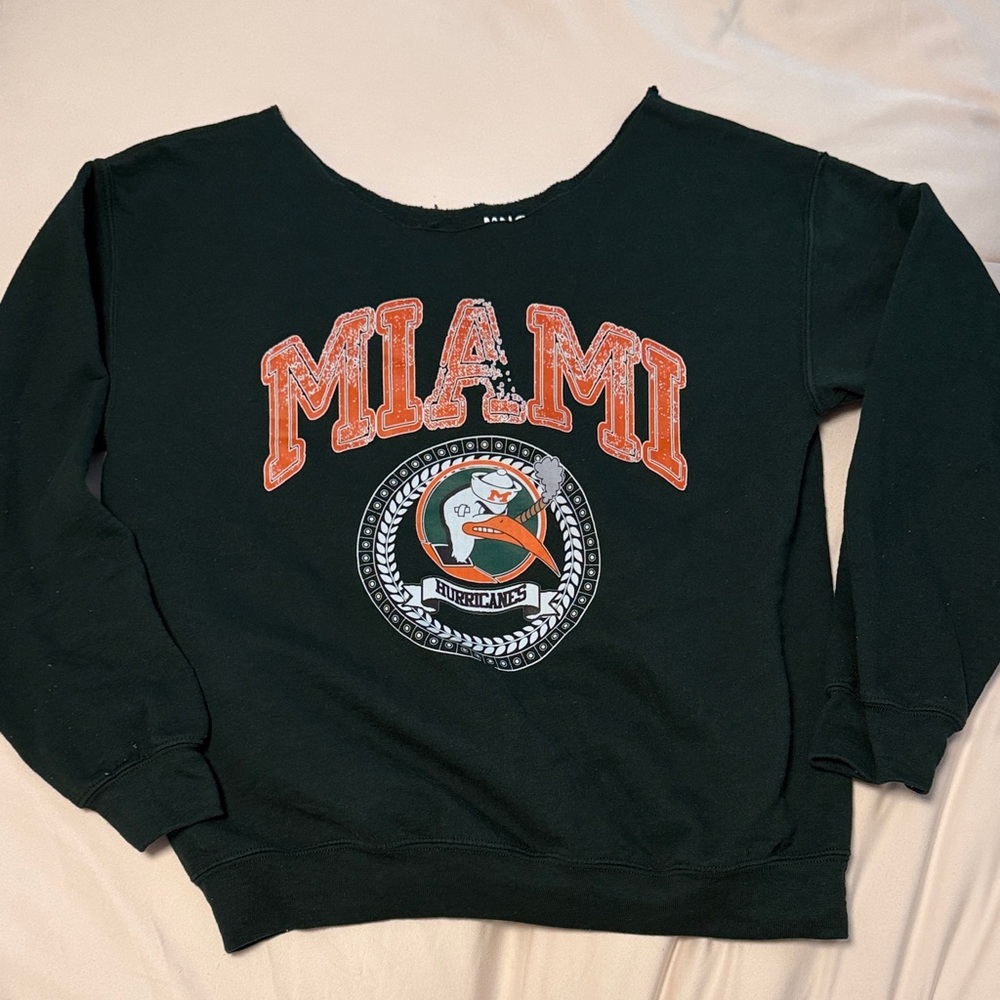 Green Miami Graphic Sweater